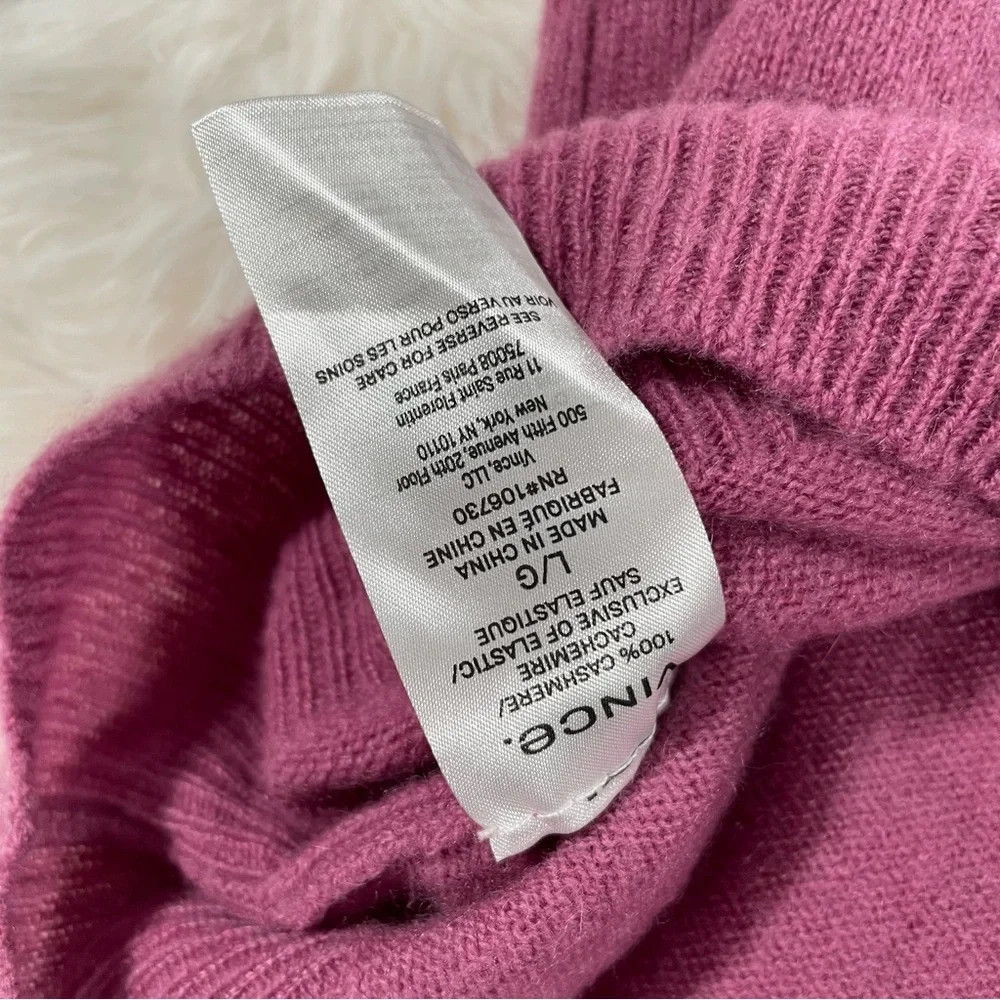 VINCE Cashmere Sweater - Soft, Gorgeous Tea Berry Color-way - Women’s Size XL - Picture 9 of 9